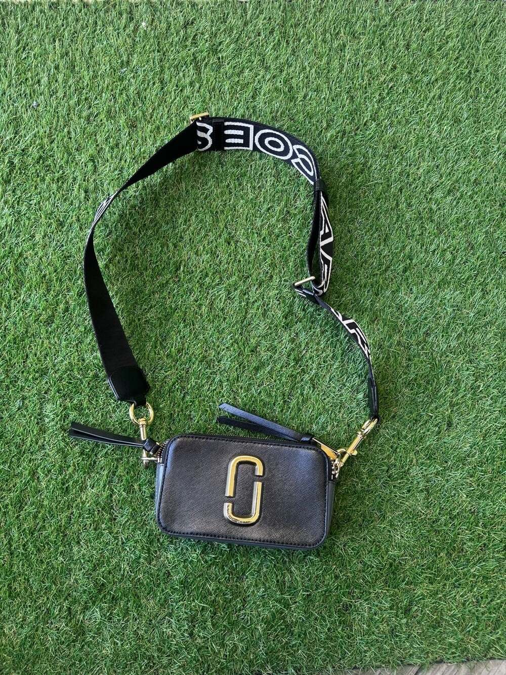 Marc Jacobs The Snapshot Leather Camera Bag in New Black Multi